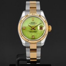 Rolex Lady-Datejust 26, 179173, Steel & Yellow Gold, Jade Arabic Diamond Dial...