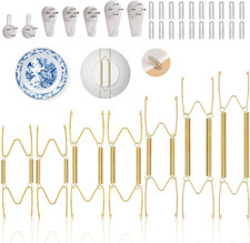 7 Pcs Plate Hangers for the Wall, 4/6/8/10/12 Inch Invisible Decorative Wall Pla