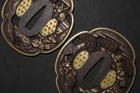 MUSYA GASSEN WAR DAISHO TSUBA of KATANA (sword)  : EDO : 3.1 × 3 × 0.2 "