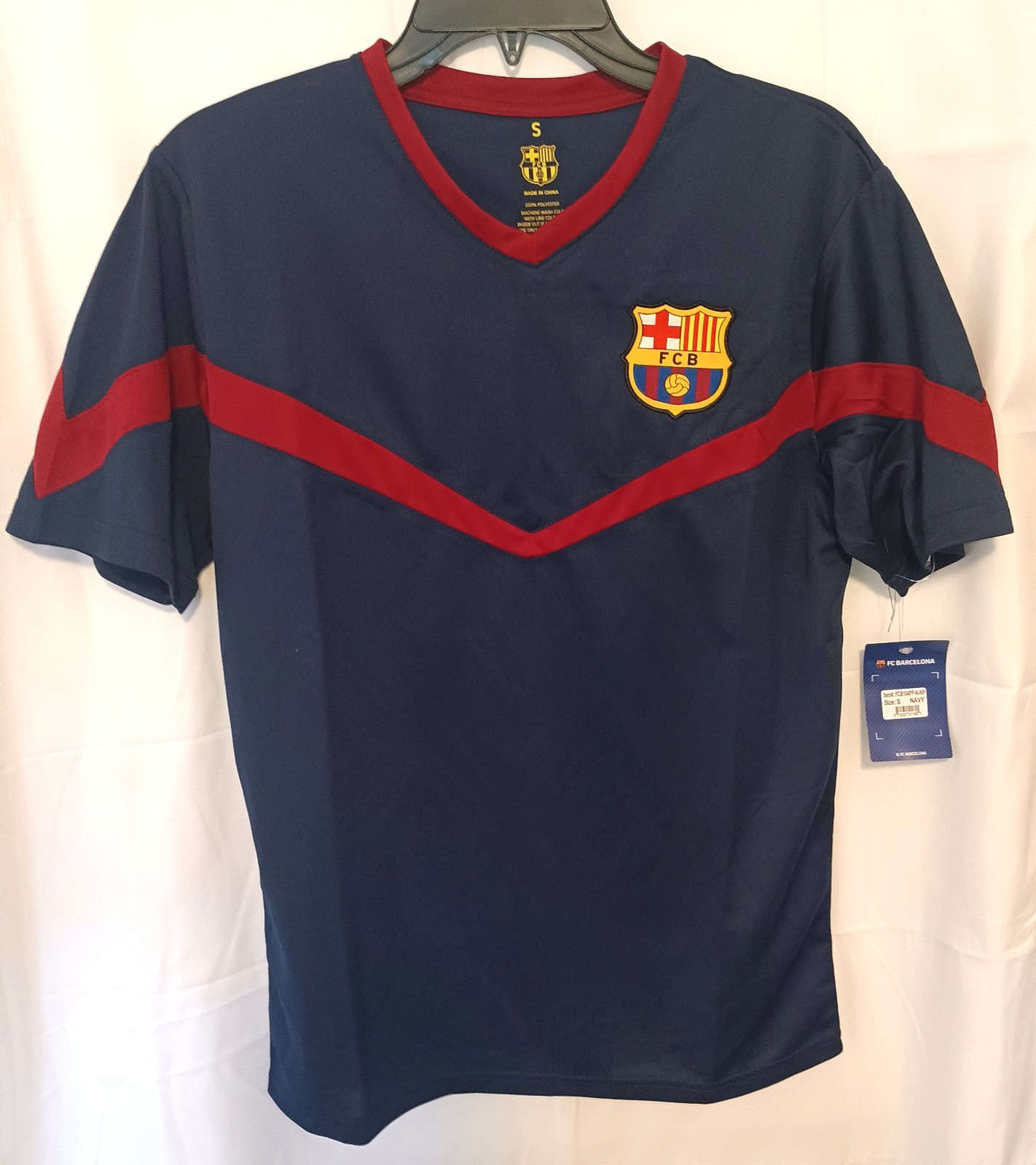 Men's FC Barcelona Jersey Icon Sports Retro Style Soccer Football Shirt Small