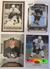 (4) CARD GROUP * JORDAN STAAL 2006/07 FLAIR BEEHIVE SP GU, VICTORY ROOKIE CARDS!. rookie card picture