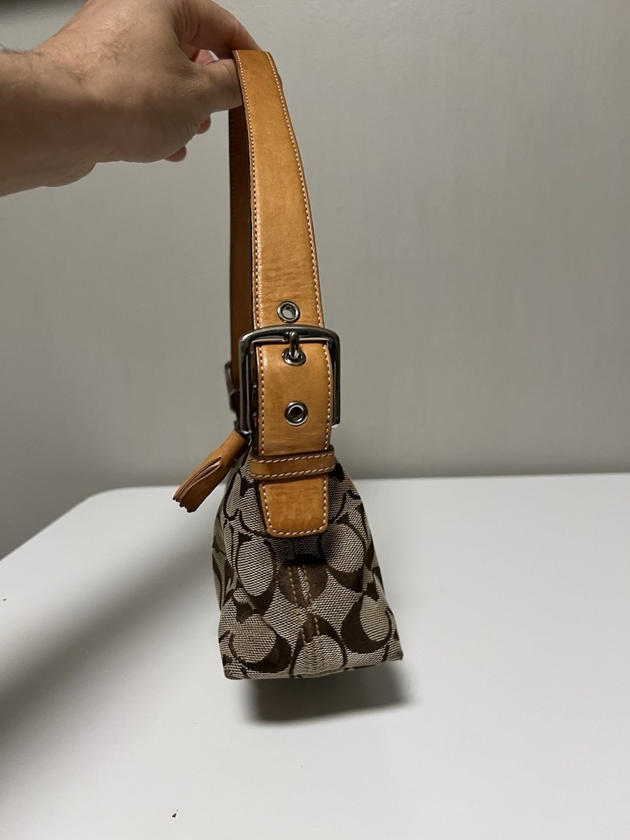 バッグ Coach Baguette Hampton Semi Demi Bag Coach Vintage Hamptons Signature Soft East West Demi