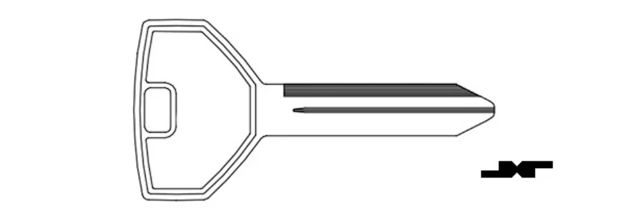 Y157 / CHR-14 / P1794 Chrysler Dodge Jeep JMA Metal Key Blank - Image 3 of 4