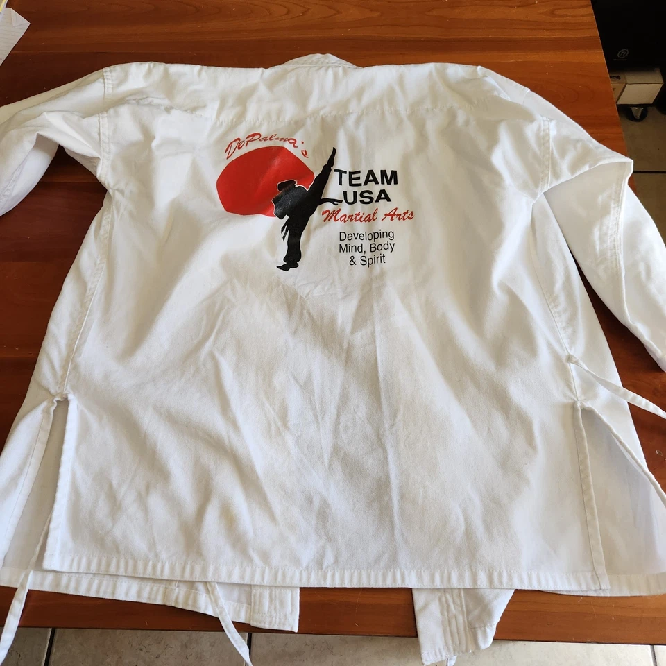 Macho Martial Arts Sparring Uniform Size 3/170 Jacket & 2/160 Pants White Youth - Image 2 of 4