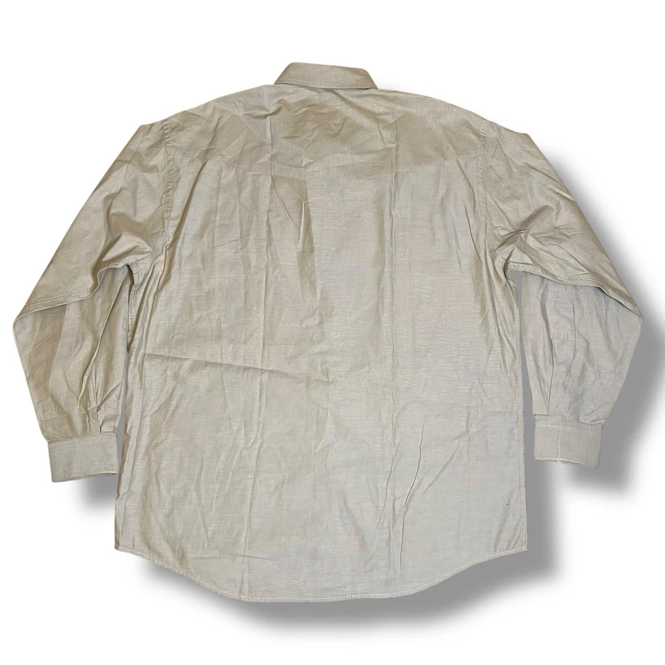 Camisa Lucchese Classics masculina manga longa botão bronzeado média M/L Western FLAW - Imagem 3 de 4