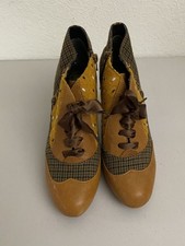 Vintage POETIC LICENSE Betseys High Heel Booties Ribbons Victorian Art EUR 39