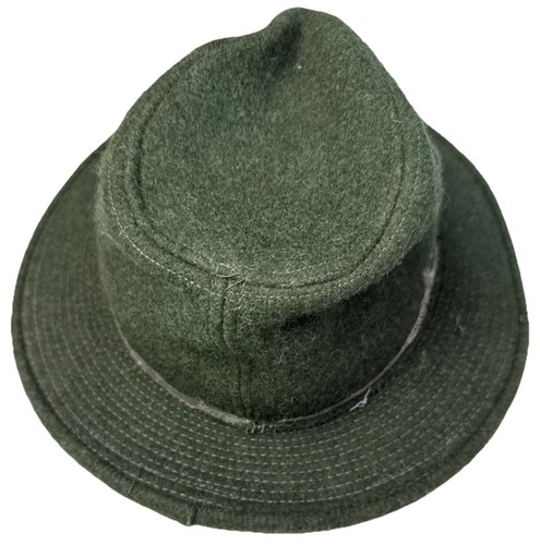 Vintage Filson Wool Packer Fedora Hat Mens Forest Green Made in USA 4d - Picture 3 of 8