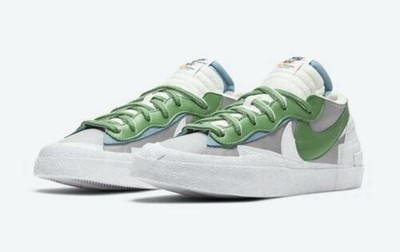 スニーカー Nike Blazer Low sacai Medium Grey Classic Green Nike Blazer Low Sacai Medium Grey Classic Green Men's Shoes