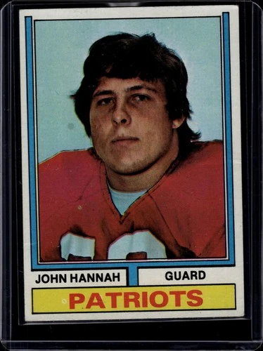 1974 Topps #383 John Hannah, Vg (Indent) RC, B