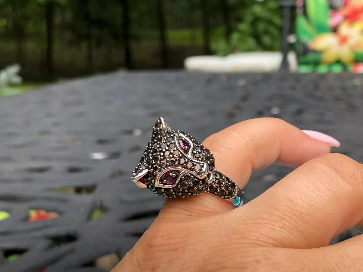 Sterling silver deals panther ring