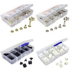 Buchschrauben Set | Sortimentsbox | Farbe Gold, Silber, Schwarz oder Weiß
