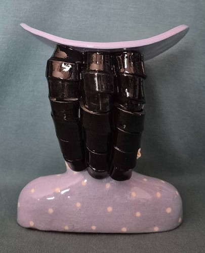 VINTAGE EHTF 5-5/8" BETTY LOU NICHOLS SMALL NELLIE HEAD VASE NEAR MINT SIGNED - Picture 3 of 12