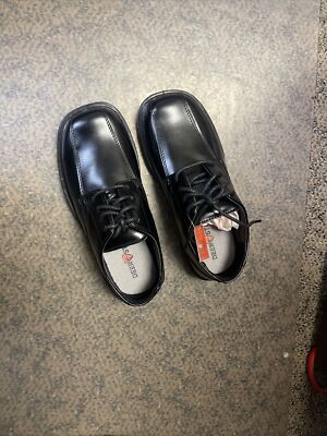 Deer Stags Big Boys Gabe Lace-Up Comfort Black Lace Up Dress Shoe Size 