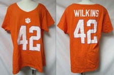 Clemson Tigers Christian Wilkins #42 Women's Size 3XL V-Neck T-Shirt C1 2634