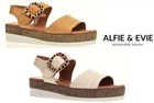 Alfie and Evie Doolan buckle raffia leather platform sandals Alfie & Evie Doolan