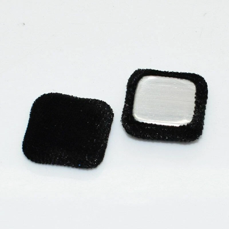 50pcs/lot Square Velvet Chunky Buttons 19mm*19mm Fabric Covered Flatback Button - Image 4 of 4