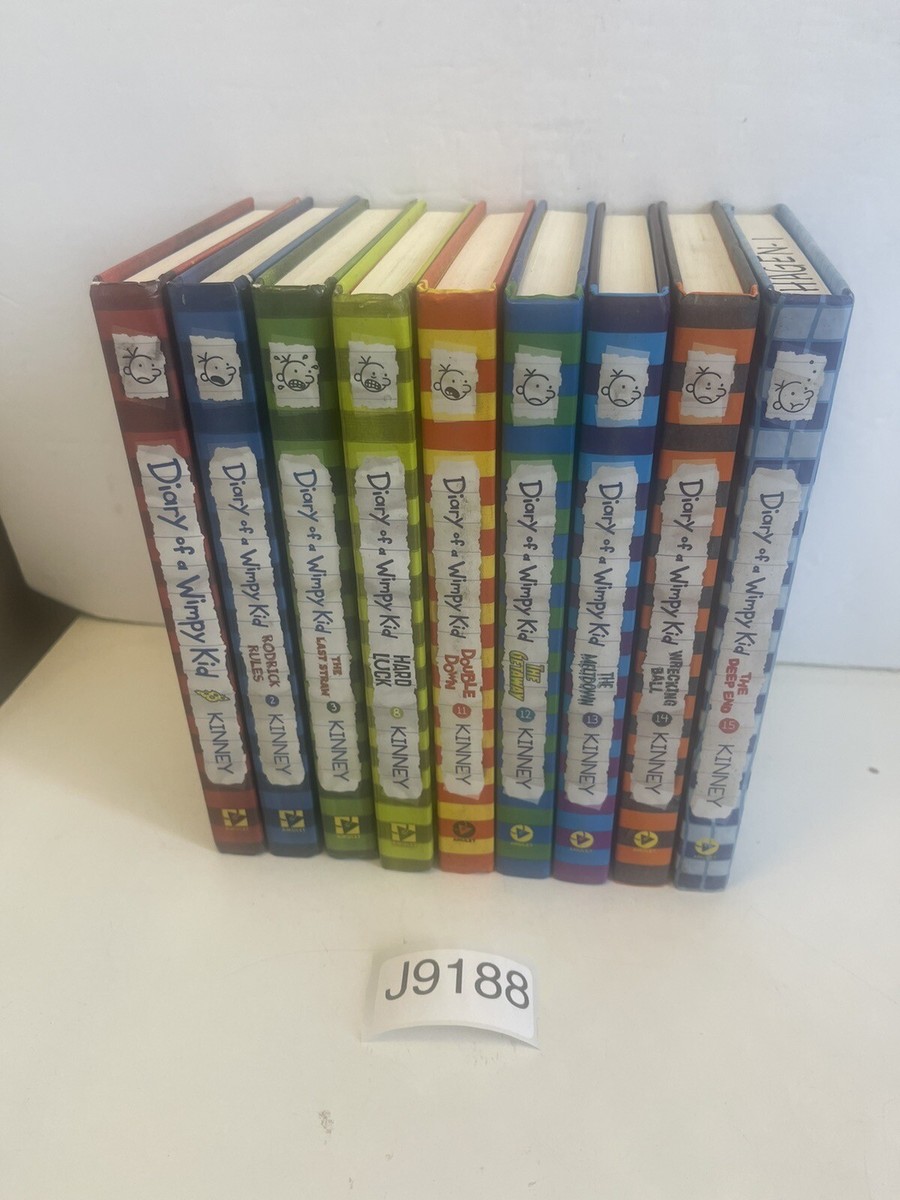 Diary of a Wimpy Kid - 9 book LOT - Kinney - 2, 3, 8, 11, 12