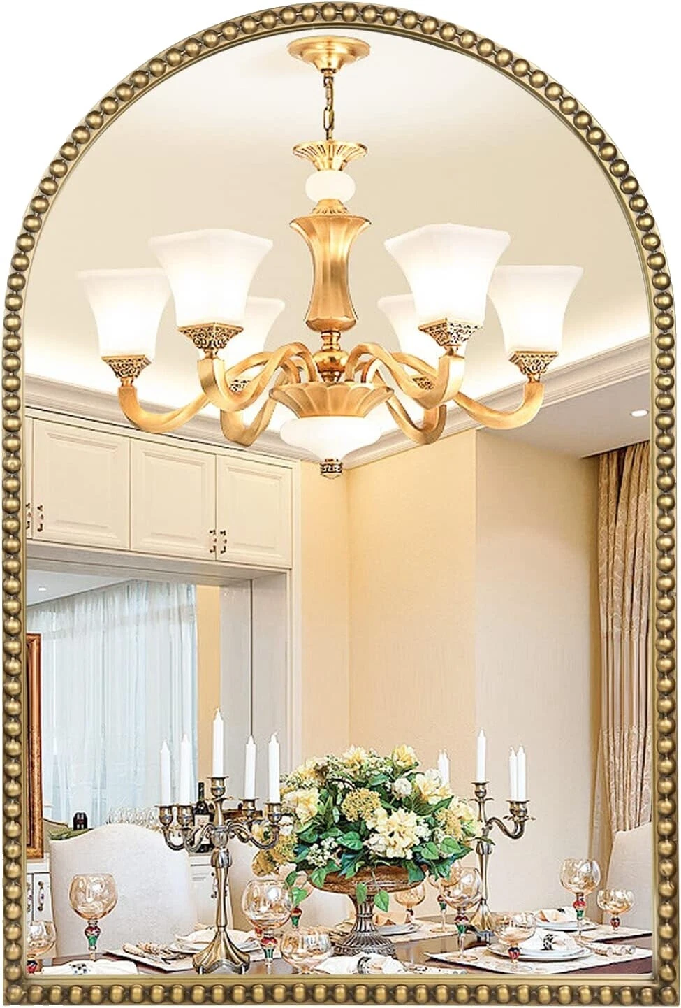 Iron Frame Arched Contemporary Home Décor Mirrors