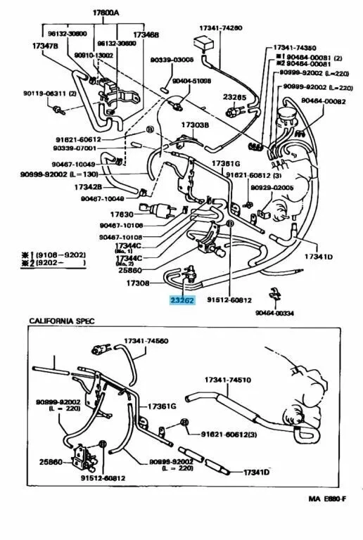 TOYOTA Nuevo Genuino CAMRY SV 83-98 Válvula de Conmutación de Vacío Bimetálica 90925-05068 Fabricante de Equipo Original Foto 4 de 4