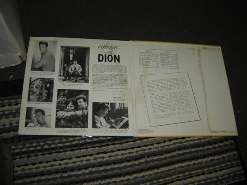 Dion - Alone With Dion 1960 USA Mono Orig. Vinyl LP No Photos VG+/VG - Picture 2 of 3