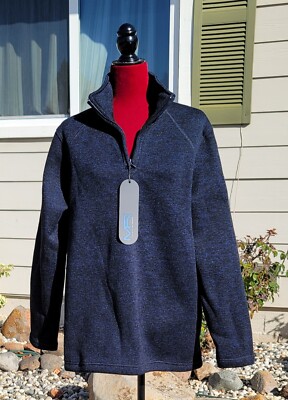 NEW W/ TAGS Mack Russo Half-Zip Pullover Men's Sz M Dark Blue