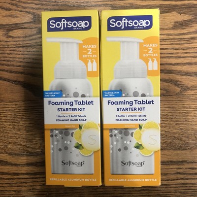 (2) Softsoap Foaming Tablet Starter Kit-Lemon Fizz Scent  