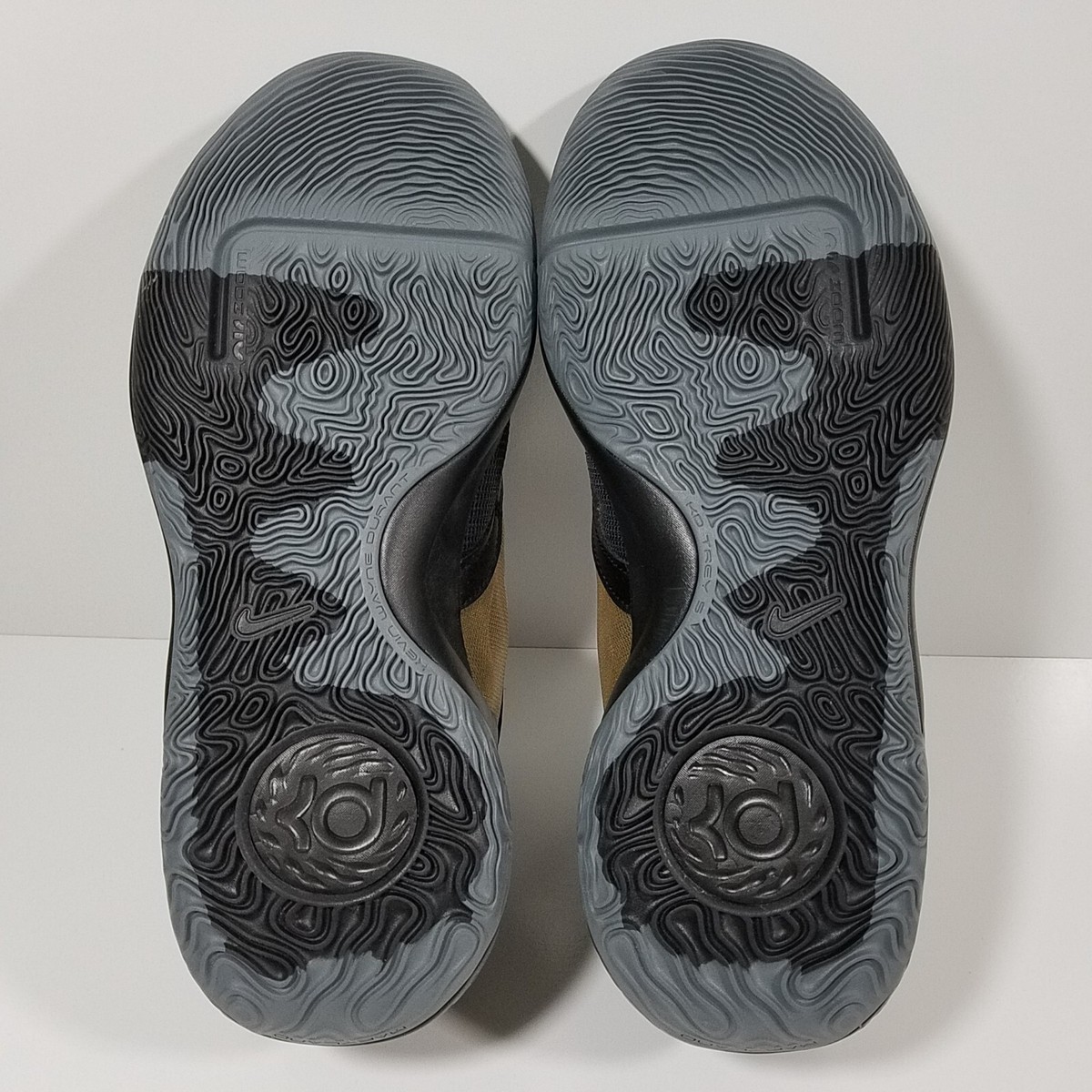 Nike KD Trey 7 X Basketball Shoes Mens US 13 Black Metallic Gold Maryland No Box Size 12 - Nike KD Trey 5 X Black Metallic Gold for sale  main image 4