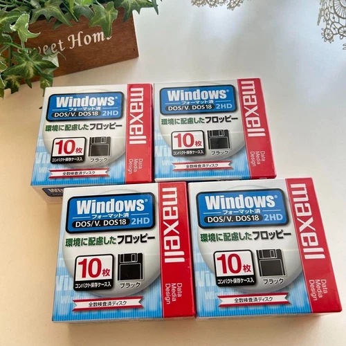Maxell 3.5 inch floppy disks 40 pieces Windows DOS/V 2HD formatted unopened