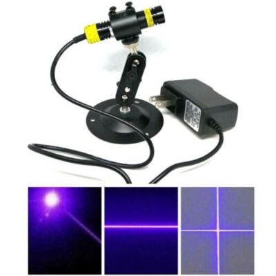 Focusable 405nm 300mw Blue/Violet Laser Locator Module With 12v Adapter & Holder