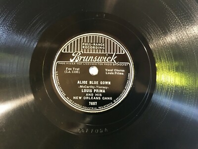 LOUIS PRIMA ALICE BLUE GOWN / AT THE DARKTOWN STRUTTER'S BALL on BRUNSWICK 7657