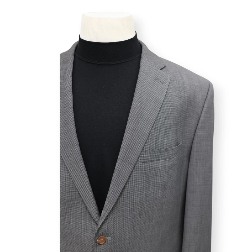 RALPH LAUREN мужской шерсти серый сетки SLIM FIT спортивное пальто костюм куртка blazer 48 L - Изображение 3 из 4