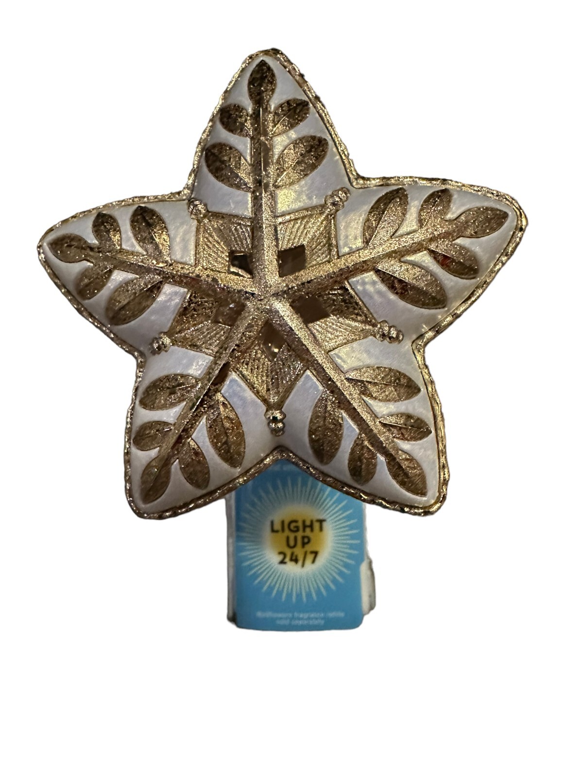 Bath & Body Works Christmas Gold White Star Snowflake Wallflower Plug-image