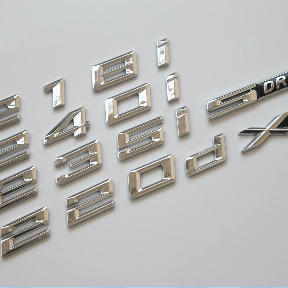 Chrome Trunk Emblem for XDrive 316i 318i 320i 325i 328i 330i 335i 340i 350i - Imagem 4 de 4