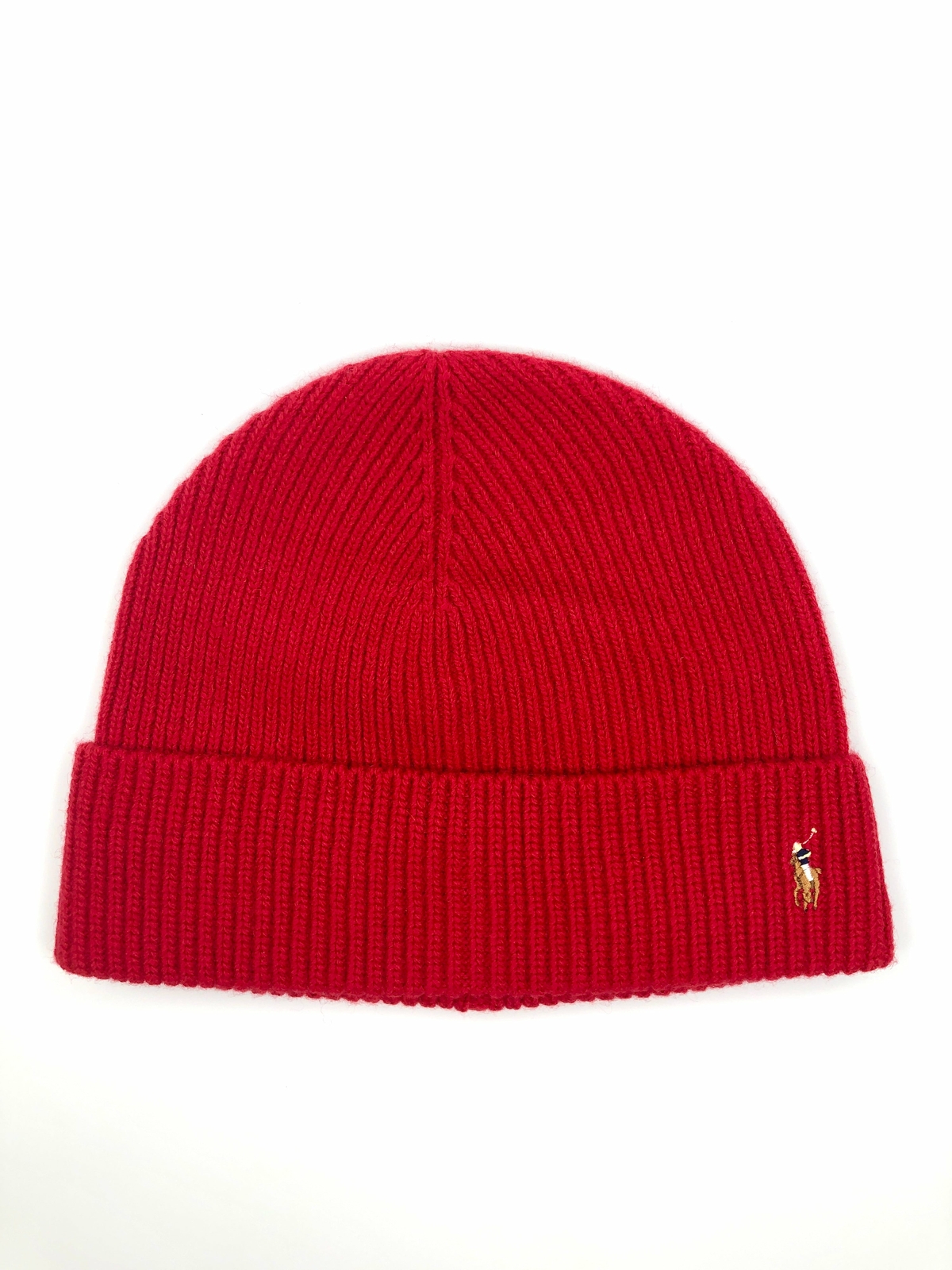 CAPPELLO BERRETTO POLO RALPH LAUREN FIRMA PONY RL 2000 MISTO LANA ROSSA NUOVA CON ETICHETTE