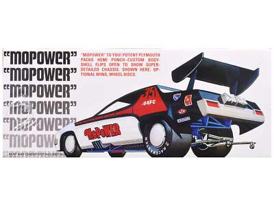Skill 2 Model Kit Plymouth Funny Car ''Mopower'' 1/25 Scale Model by AMT