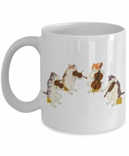 Quartet Cat Musical Coffee Mug, 11 Oz