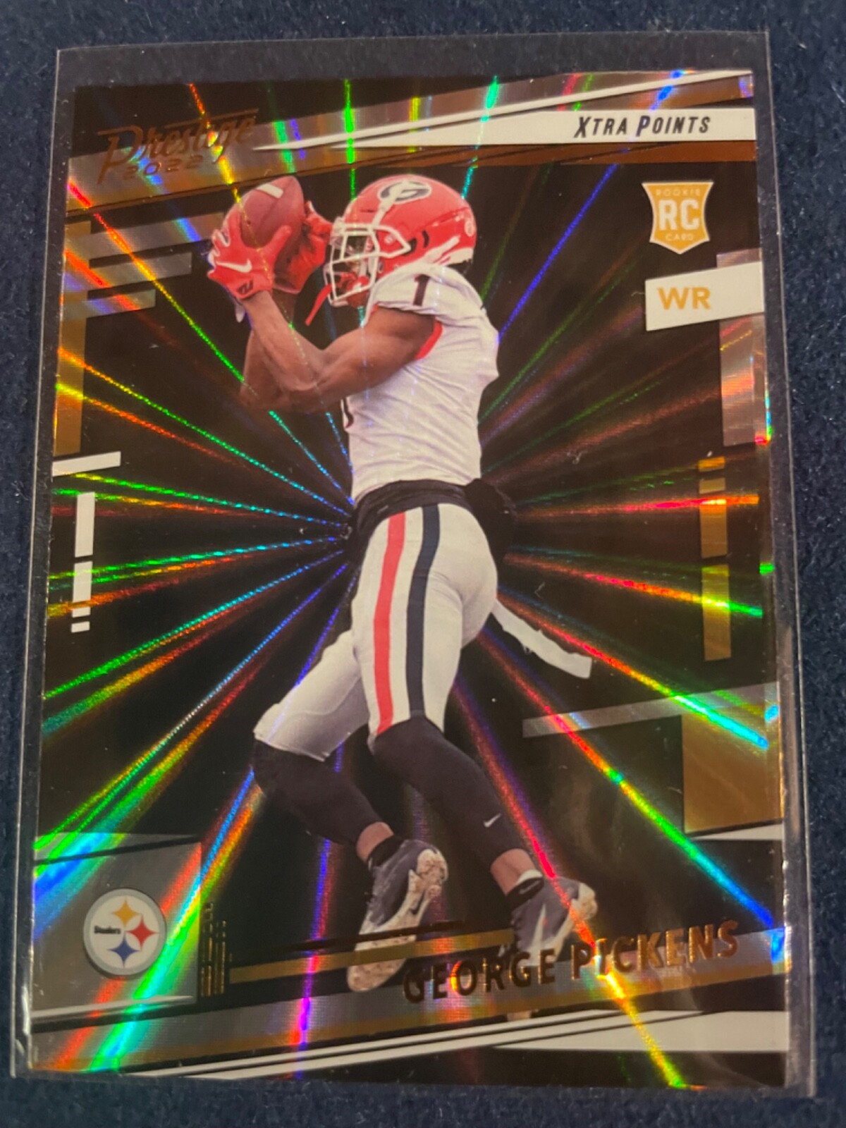2022 Panini Prestige George Pickens Xtra Points Sunburst Parallel #323 Steelers
