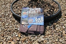 Brown/Blue All Purpose Water Resistant Tarp with Heavy Duty Reinforced Corners