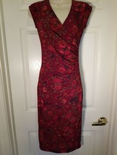 Women's Ralph Lauren Stretch Sheath Dress Floral Sz XS