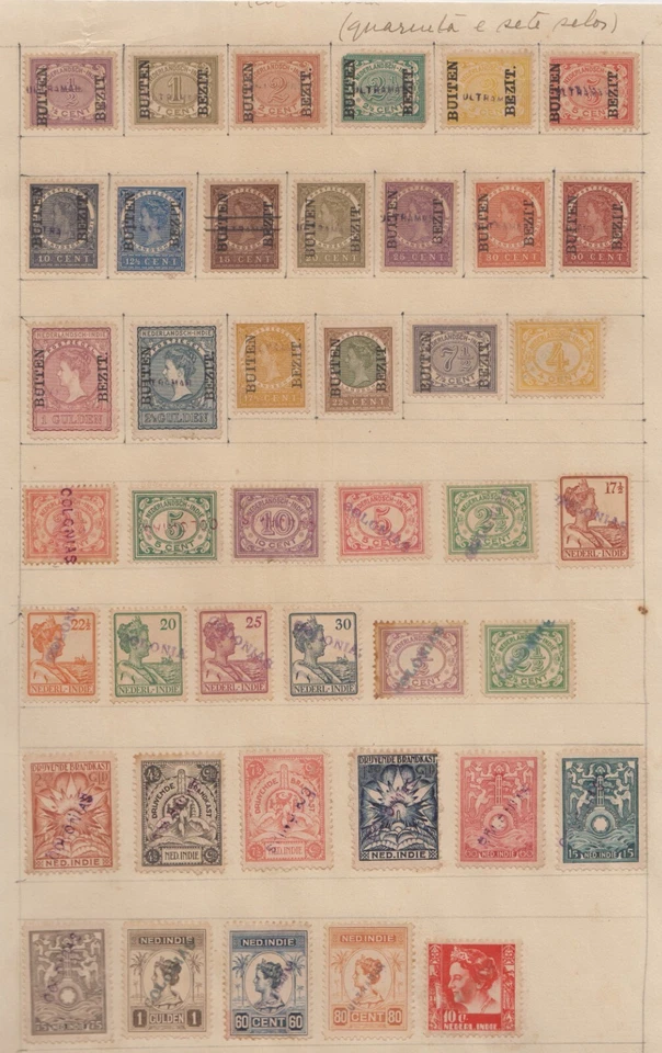 Netherlands Indies Issues on Pages from the Portuguese UPU Reference Album RARE - Image 3 of 4