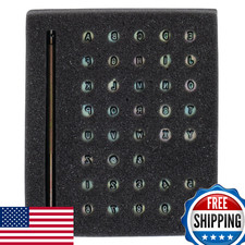 Weaver Leather Alphabet Number Stamping Set Silver 1/8"