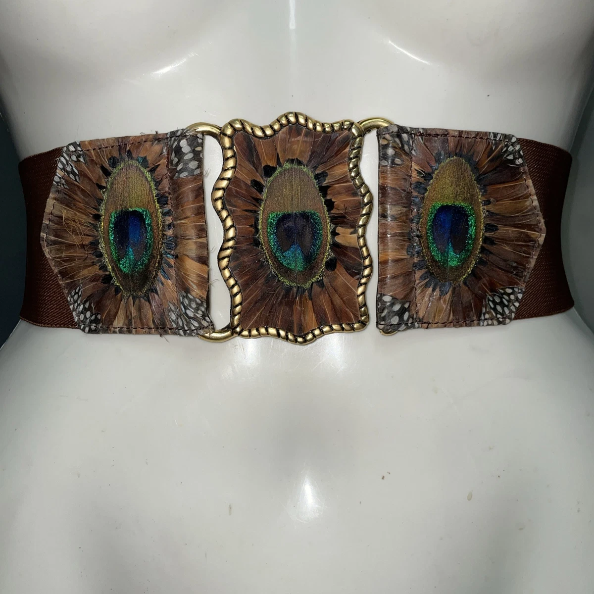 peacock feather belt products for sale | eBay
