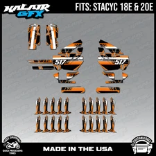 Graphics Kit for STACYC 18E 20E Electric Bike (All Years) Swift-orange