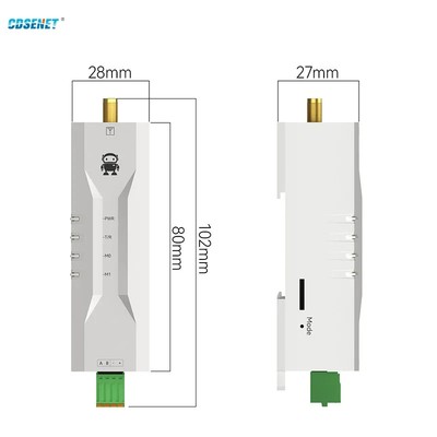 RS485/RS232 Lora Wireless Mini Modem 433/868/915MHZ EWD95M-SL/GL Modbus Relay