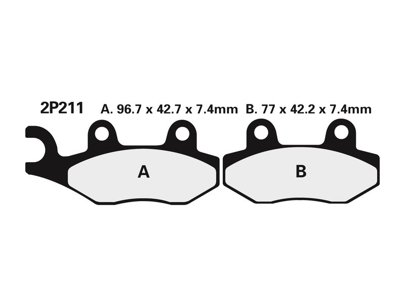 Plaquettes NISSIN 2P-211NS freinage route stable et endurant