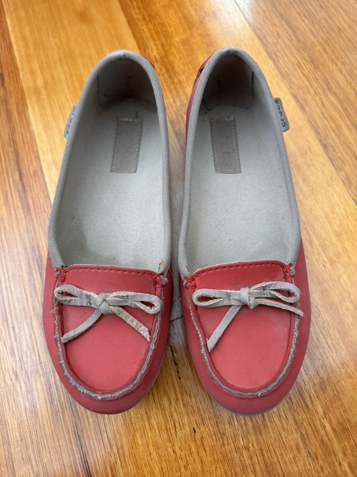 CROCS Women's 6 Wrap ColorLite Loafer Boat Shoes EUC