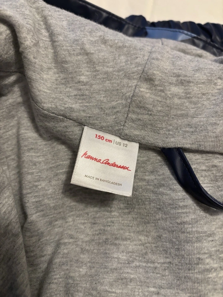 Raincoat Hanna Andersson Hood And Lined Size12 - Image 4 of 4