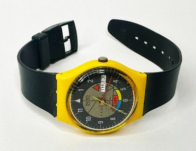 Vintage Swatch Yamaha Racer Watch Model GJ700 Original Band Swiss
