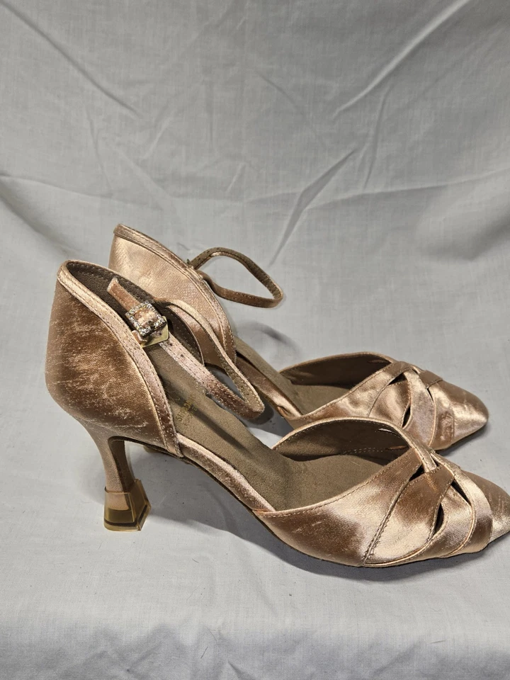 Supadance '1531' In Blush Satin. Elegant Satin Strappy Heels with Buckle Closure - Image 2 of 4