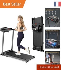 Tapis de Course Pliable Électrique 10 km/h - Silencieux et Compact pour Maison